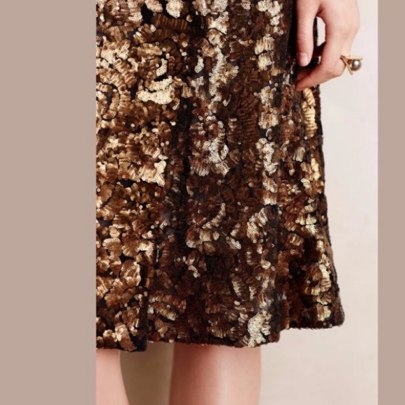 Tracy Reese Gold Dress Losange for Anthropologie - Picture 2 of 4